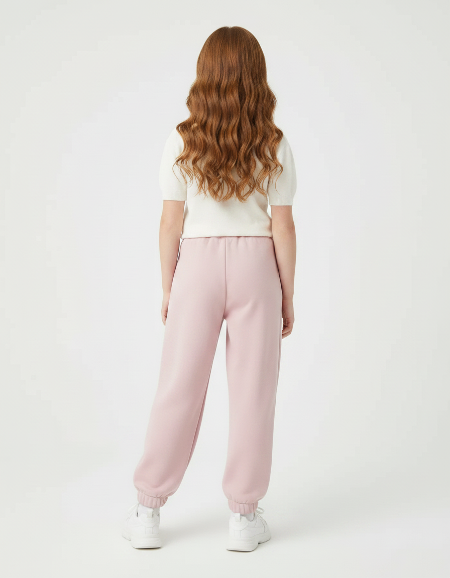 Pantalon Parachute Rose Ample Confortable Fille - Molleton - vue 2