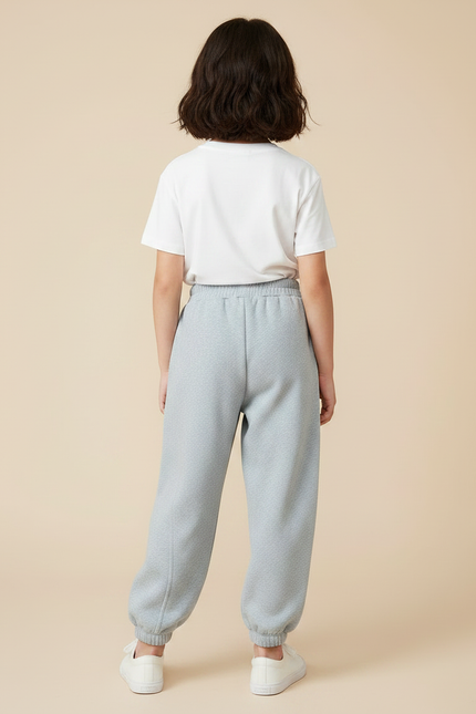 Pantalon Parachute Gris Ample Molletonné Enfant Confort - vue 2