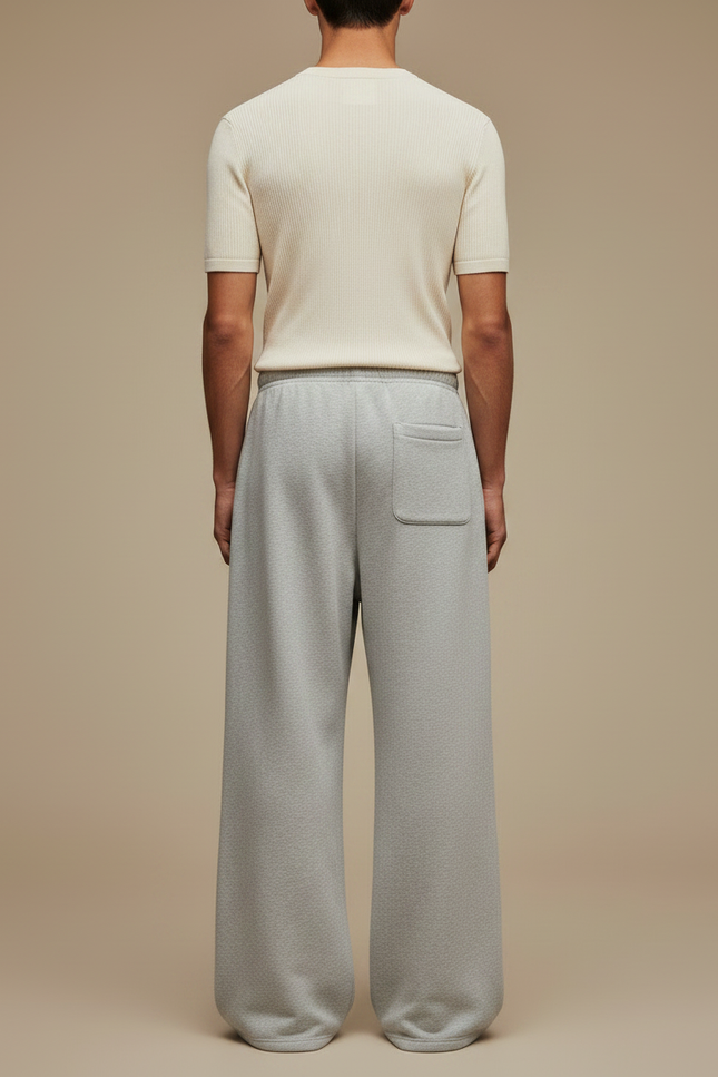 Pantalon Parachute Gris Ample Décontracté Homme Fluide - Molleton - vue 2
