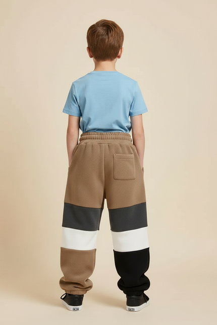 Pantalon Parachute Molleton Bicolore Ample Enfant Confortable - Multicolore - vue 2