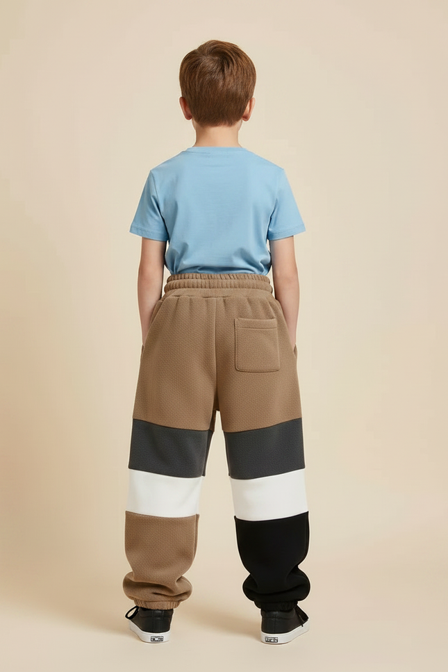 Pantalon Parachute Molleton Bicolore Ample Enfant Confortable - Multicolore - vue 2