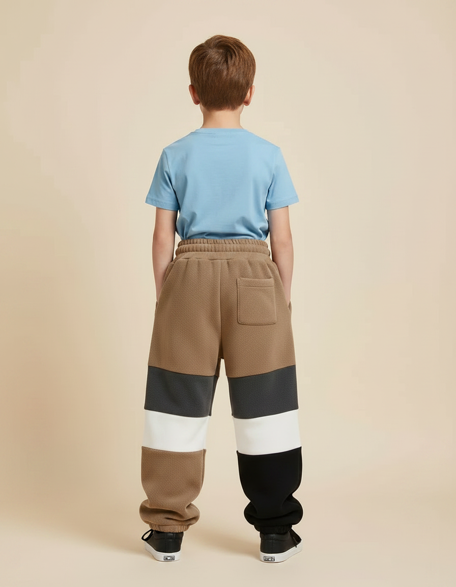 Pantalon Parachute Molleton Bicolore Ample Enfant Confortable - Multicolore - vue 2