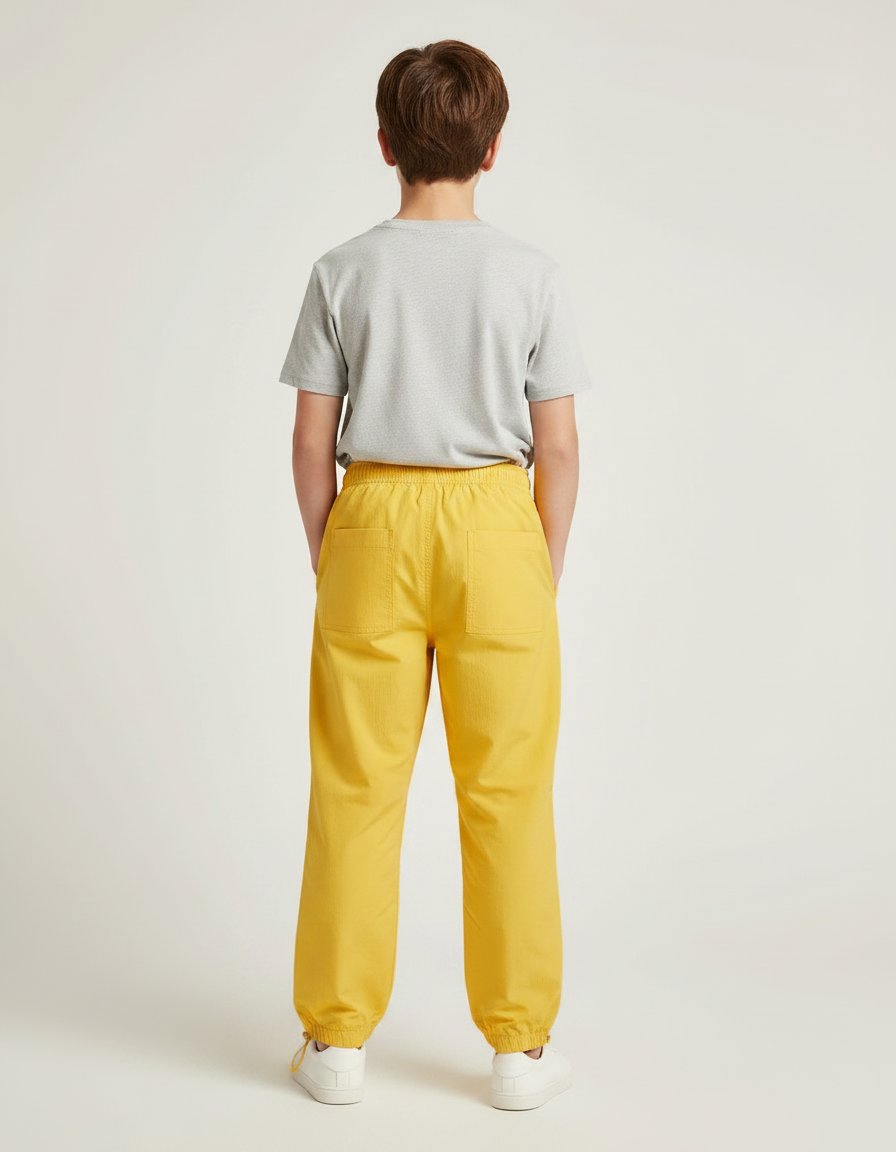 Pantalon Parachute Jaune Ample Sport Enfant Léger - Polyester - vue 2