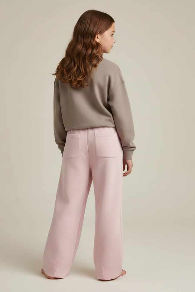 Pantalon Parachute Rose Ample Molletonné Doux Enfant - vue 2