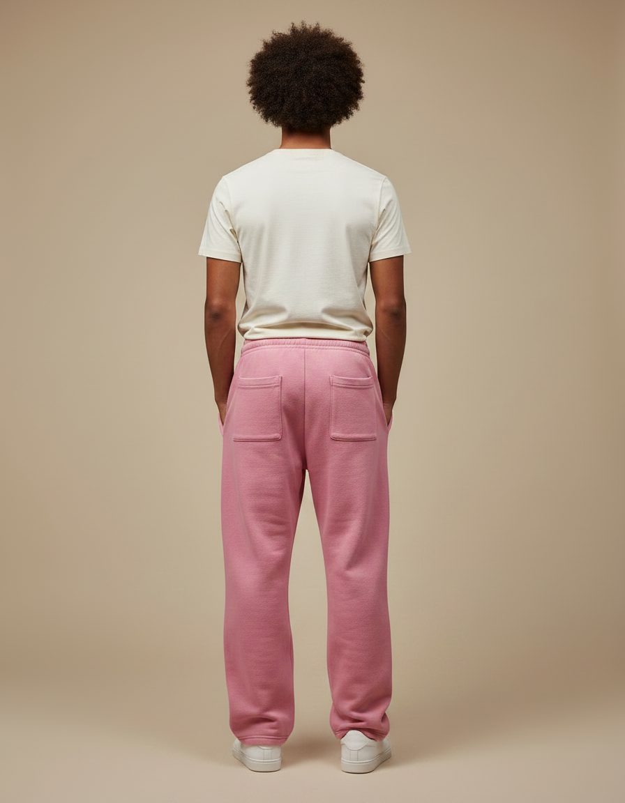 Pantalon Parachute Rose Molleton Imprimé Ample Homme - vue 2