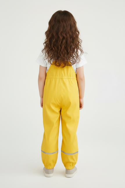 Pantalon Parachute Jaune Imperméable Enfant Salopette Pluie - Polyester - vue 2