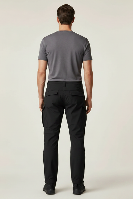 Pantalon Parachute Noir Cargo Tactique Résistant Homme - Polyester - vue 2