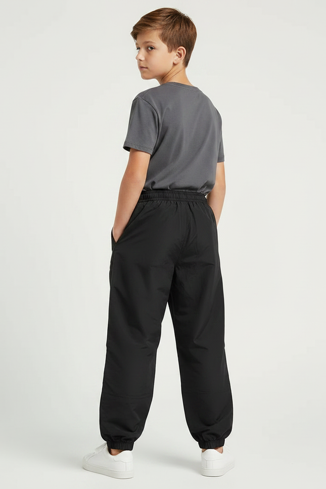 Pantalon Parachute Noir Ample Numéro 84 Garçon - Polyester - vue 2