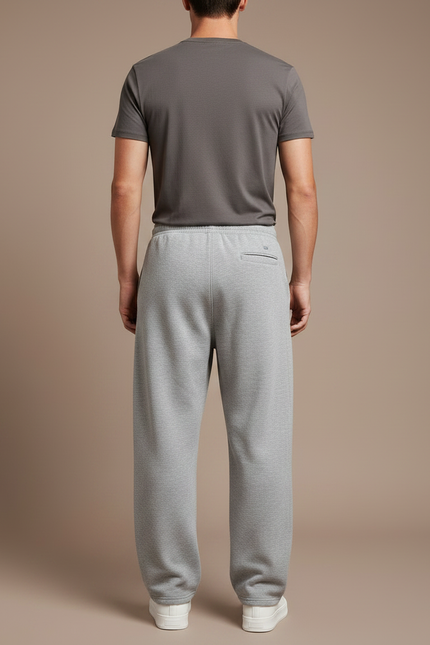Pantalon Parachute Gris Ample Confort Cordon Décontracté - Molleton - vue 2
