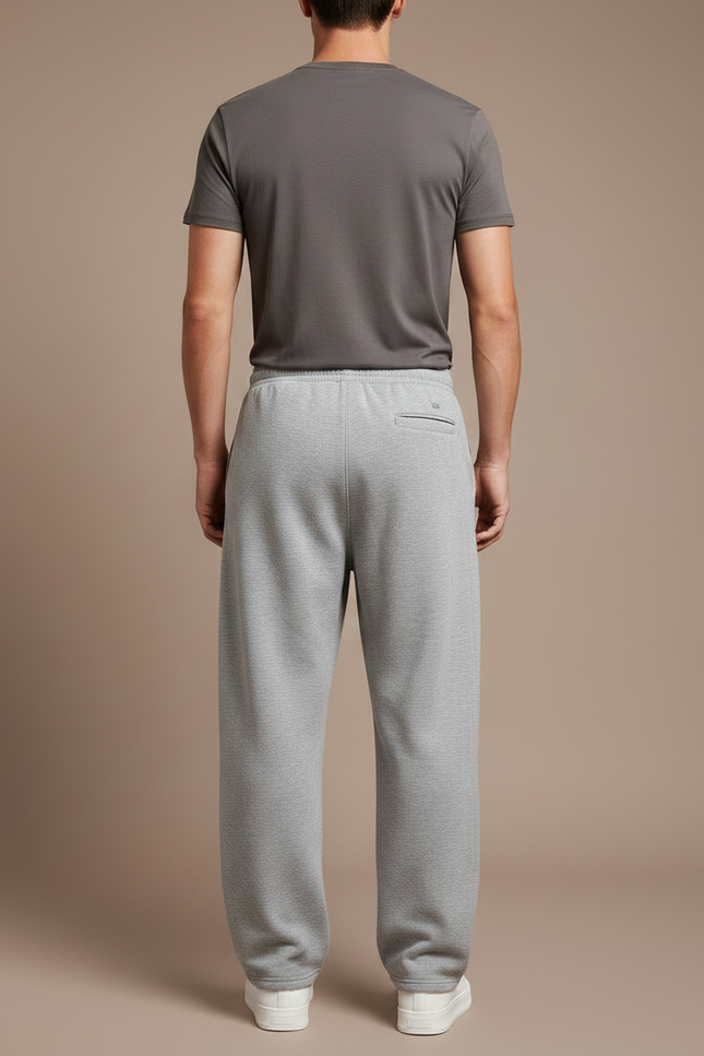 Pantalon Parachute Gris Ample Confort Cordon Décontracté - Molleton - vue 2