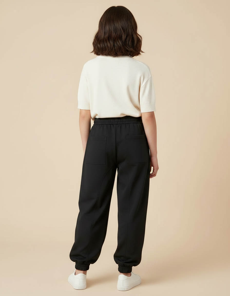 Pantalon Parachute Noir Ample Imprimé Décontracté Enfant - Polyester - vue 2