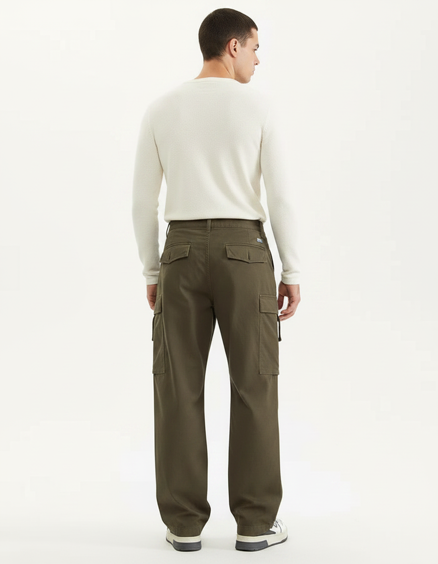 Pantalon Parachute Ccbb - Kaki Toile - vue 2