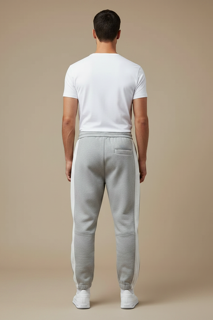 Pantalon Parachute Gris Jogging Sport Homme - Molleton - vue 2