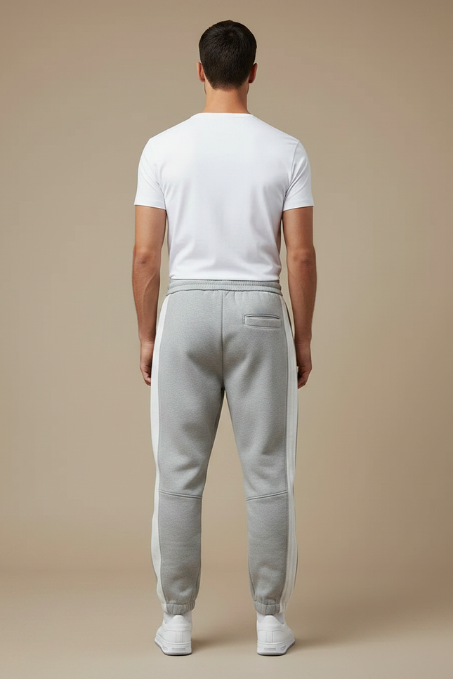 Pantalon Parachute Gris Jogging Sport Homme - Molleton - vue 2