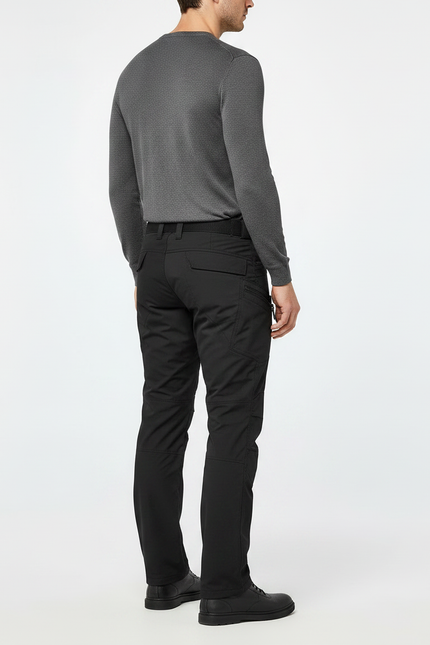 Pantalon Parachute Noir Cargo Technique Homme Droit - Polyester - vue 2