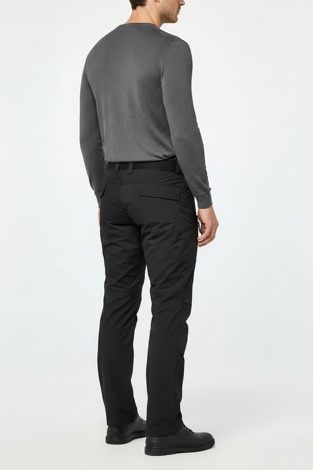 Pantalon Parachute Noir Cargo Technique Homme Droit - Polyester - vue 2