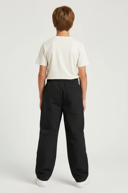 Pantalon Parachute Noir Ample Décontracté Enfant - Polyester - vue 2