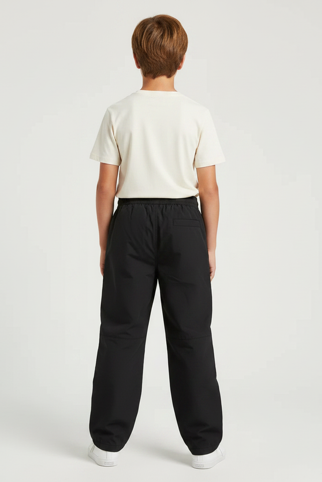Pantalon Parachute Noir Ample Décontracté Enfant - Polyester - vue 2