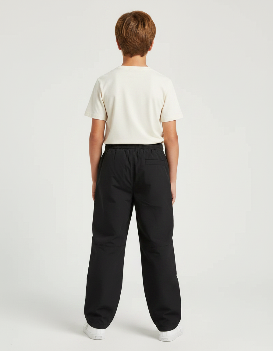 Pantalon Parachute Noir Ample Décontracté Enfant - Polyester - vue 2