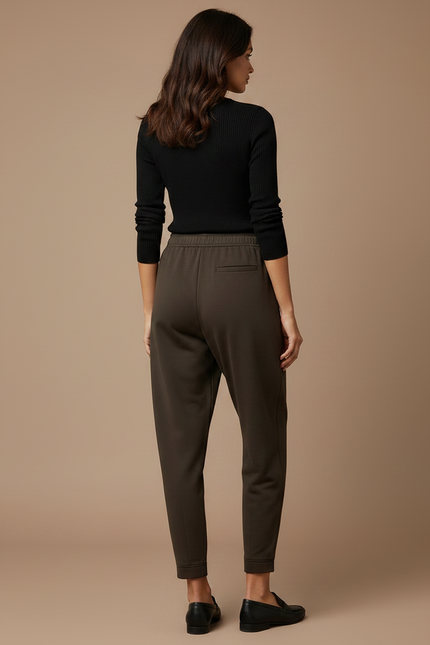 Pantalon Parachute Marron Ample Doux Confortable Femme - Molleton - vue 2
