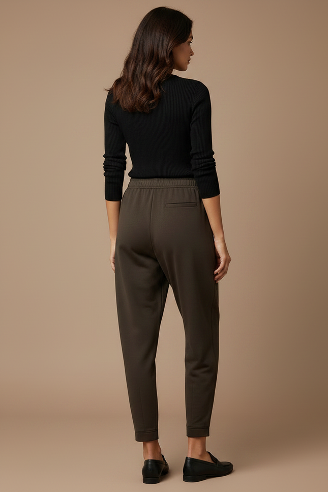Pantalon Parachute Marron Ample Doux Confortable Femme - Molleton - vue 2