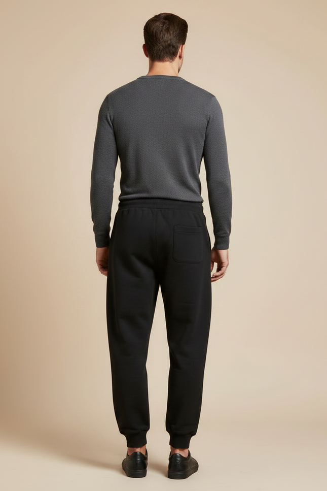 Pantalon Parachute Noir Dragon Japonais Ample Homme - Molleton - vue 2
