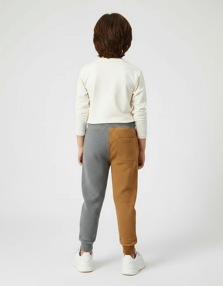 Pantalon Parachute Bicolore Coton Ample Garçon Sport - Multicolore Molleton - vue 2