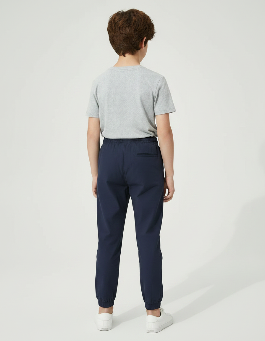 Pantalon Parachute Marine Cordon Décontracté Garçon - Polyester - vue 2
