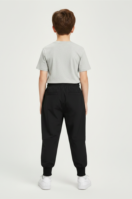 Pantalon Parachute Noir Ample Motif Planètes Garçon - Polyester - vue 2