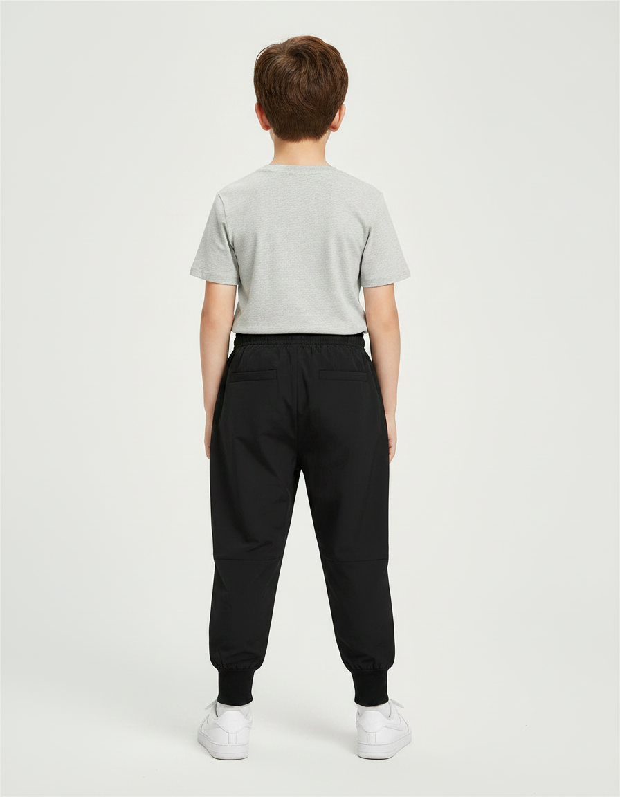 Pantalon Parachute Noir Ample Motif Planètes Garçon - Polyester - vue 2