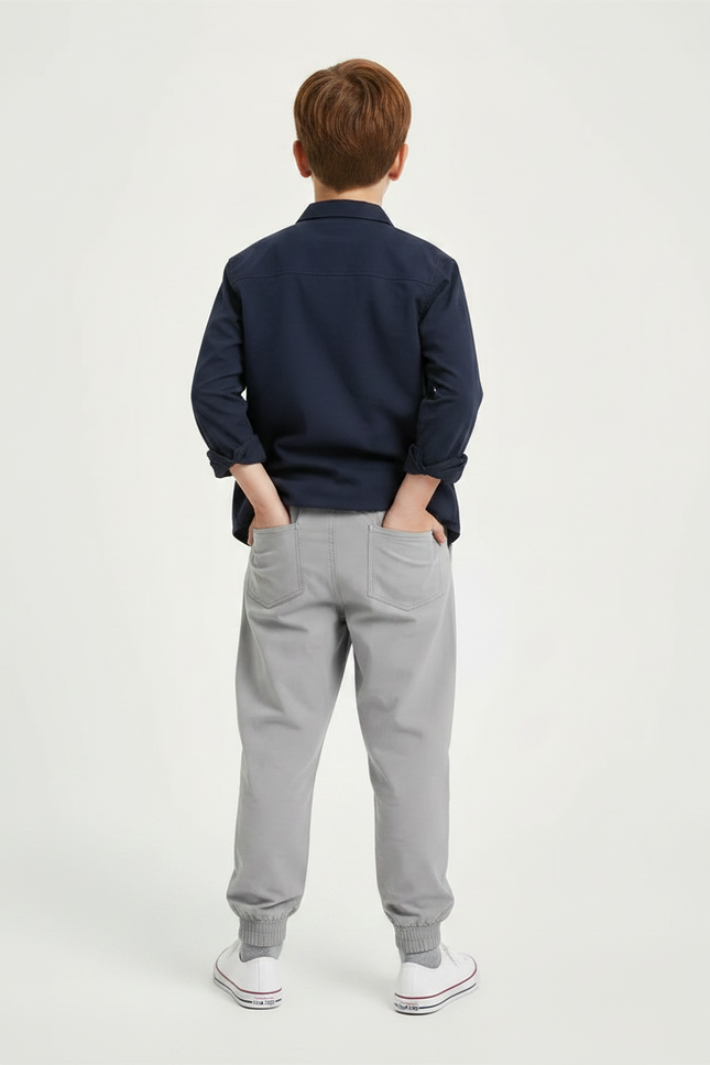 Pantalon Parachute Gris Ample Décontracté Enfant Léger - Polyester - vue 2