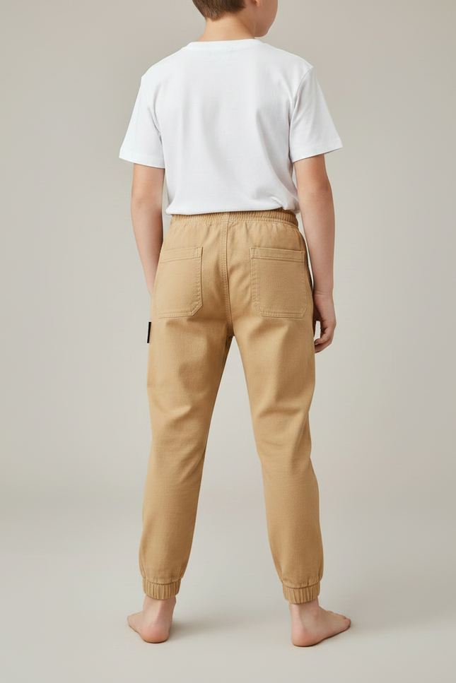 Pantalon Parachute Kaki Coton Décontracté Garçon - vue 2