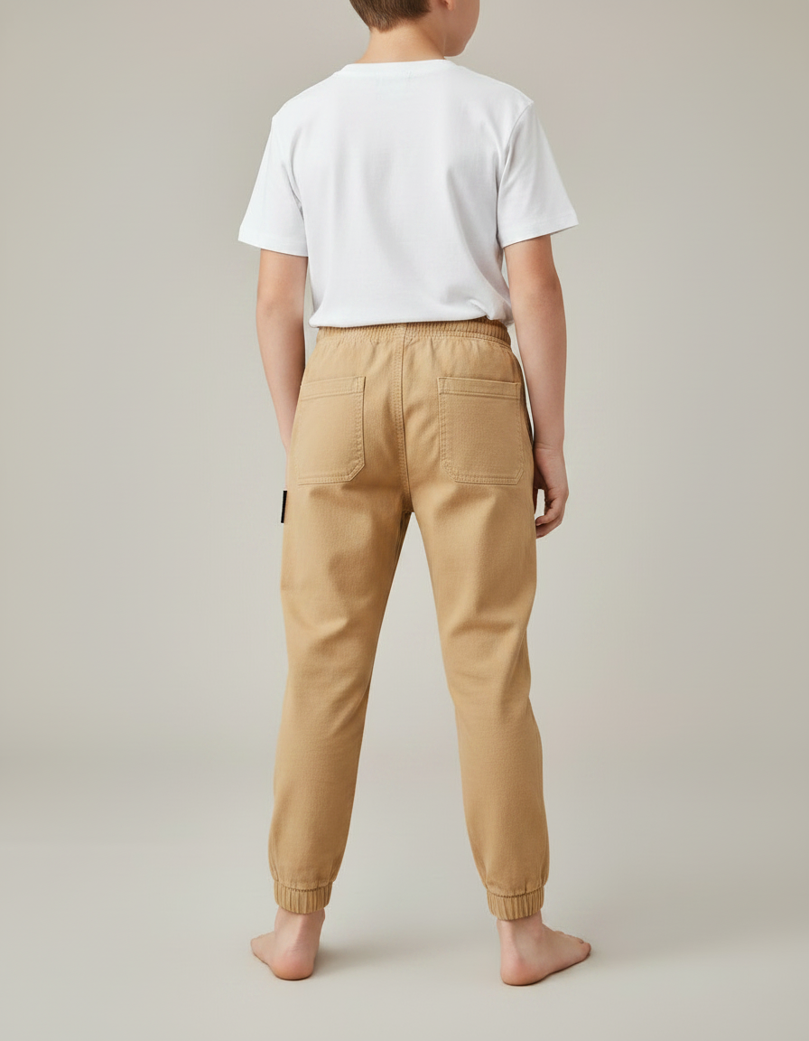 Pantalon Parachute Kaki Coton Décontracté Garçon - vue 2