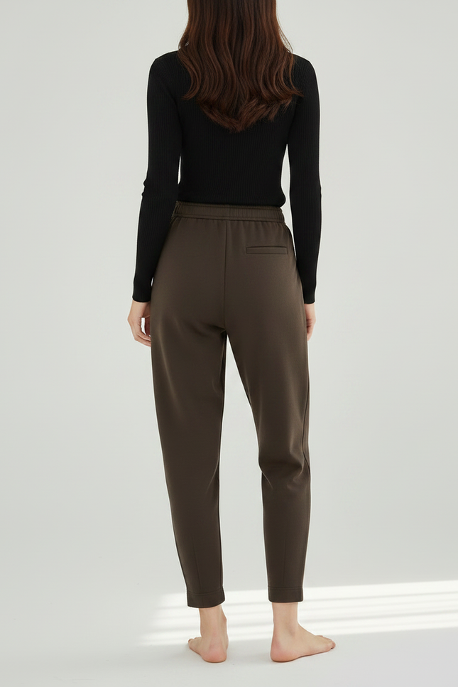 Pantalon Parachute Marron Chaud Confortable Décontracté Femme - Molleton - vue 2