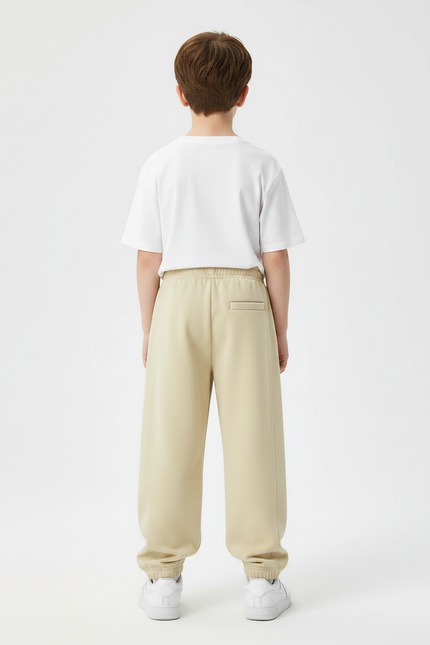 Pantalon Parachute Beige Ample Sport Décontracté Enfant - Molleton - vue 2