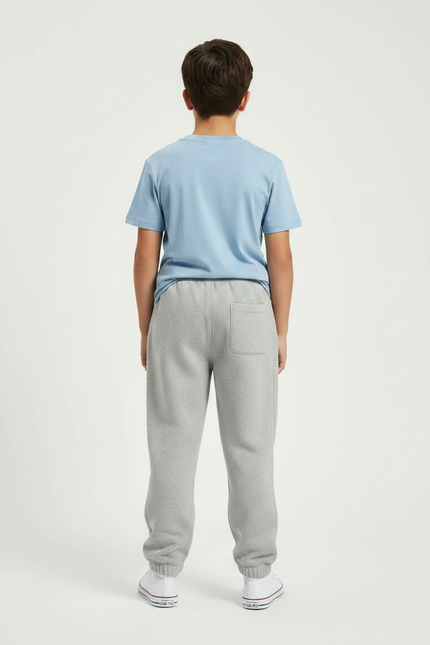 Pantalon Parachute Gris Molleton Ample Décontracté Enfant - vue 2