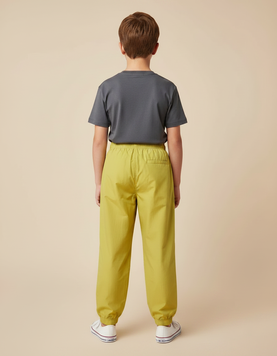 Pantalon Parachute Jaune Ample Sport Enfant - Polyester - vue 2