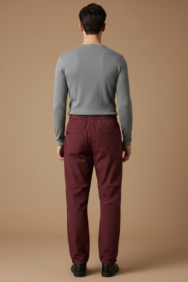 Pantalon Parachute Bordeaux Ample Sportif Homme - Polyester - vue 2