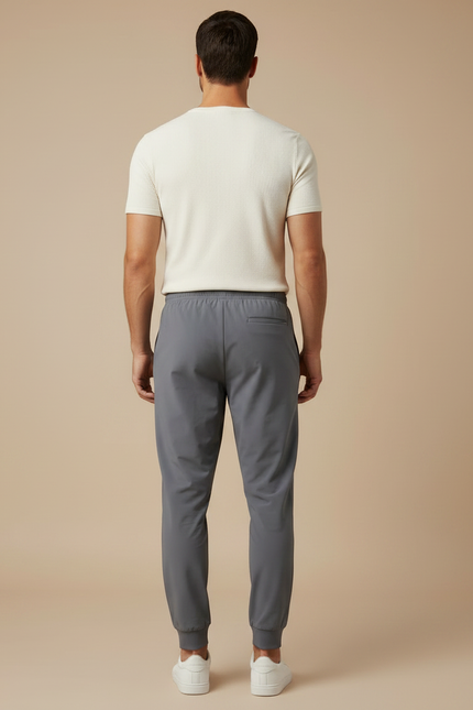 Pantalon Parachute Gris Cordon Ample Homme - Polyester - vue 2