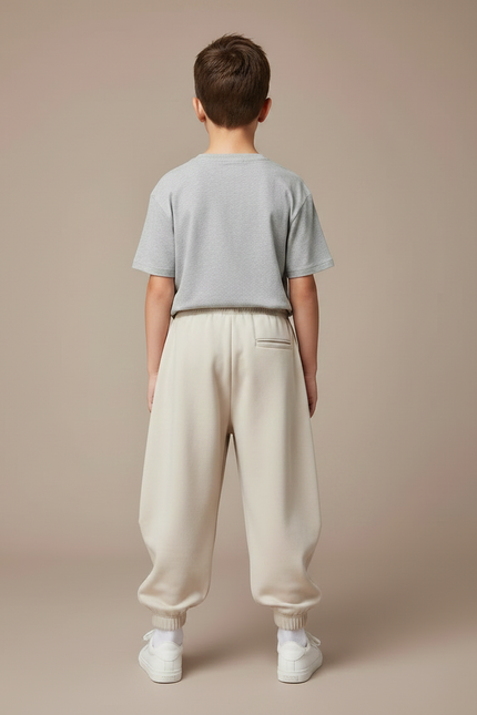 Pantalon Parachute Beige Ample Garçon Décontracté - Molleton - vue 2