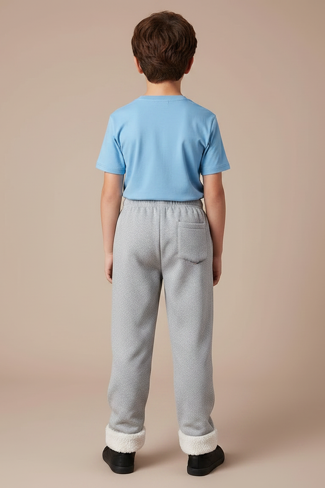 Pantalon Parachute Gris Molleton Doublé Ample Enfant - vue 2