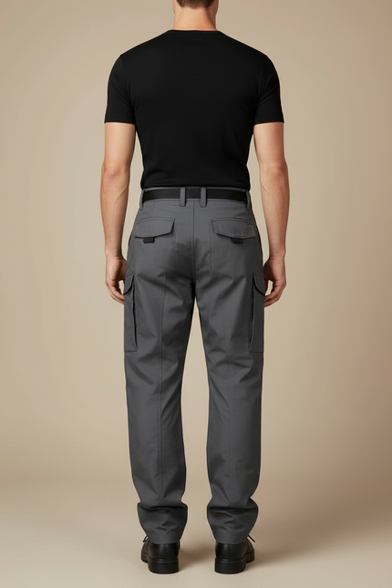 Pantalon Parachute Gris Tactique Résistant Homme - Polyester - vue 2