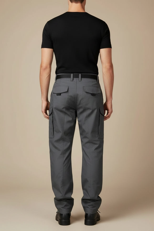 Pantalon Parachute Gris Tactique Résistant Homme - Polyester - vue 2