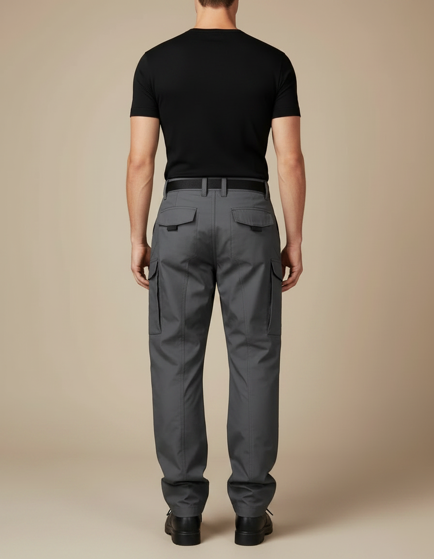 Pantalon Parachute Gris Tactique Résistant Homme - Polyester - vue 2