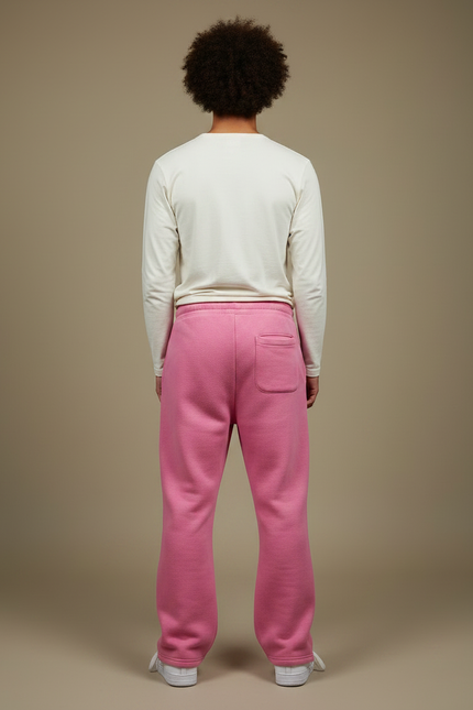 Pantalon Parachute Rose Ample Molleton Imprimé Homme - vue 2