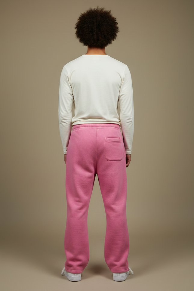 Pantalon Parachute Rose Ample Molleton Imprimé Homme - vue 2