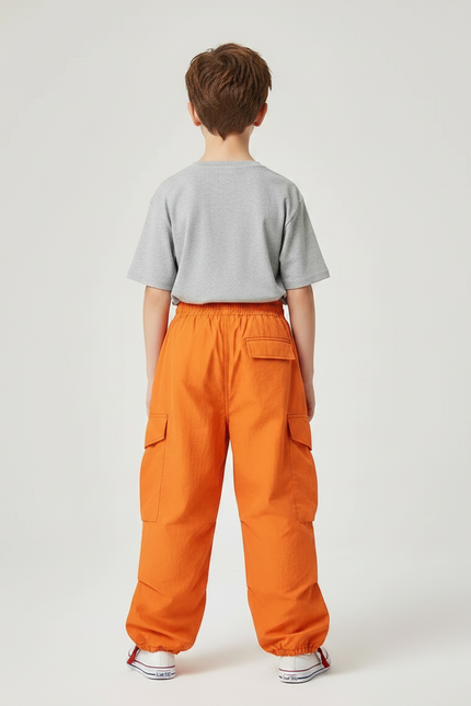 Pantalon Parachute Orange - Polyester - vue 2