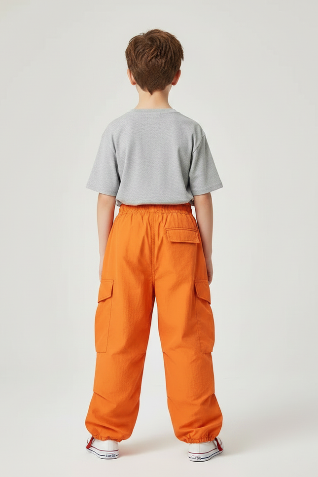 Pantalon Parachute Orange - Polyester - vue 2