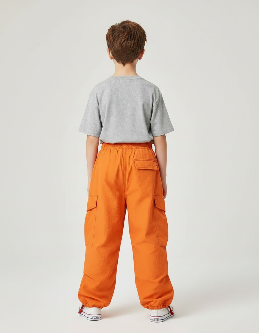 Pantalon Parachute Orange - Polyester - vue 2