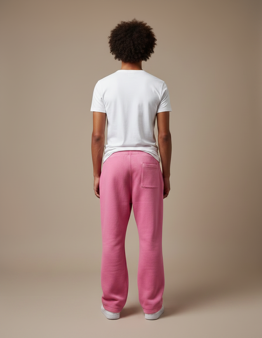 Pantalon Parachute Rose Molleton Ample Imprimé Homme - vue 2